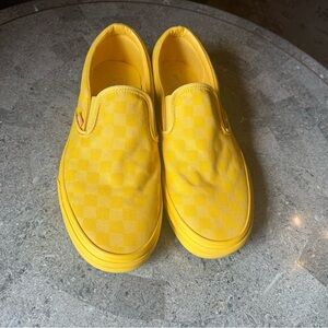 Vans Yellow Slip-On Shoes